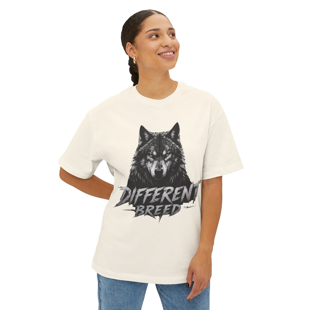 Different Breed Classic Logo Tee — Bold Unisex Boxy T-Shirt