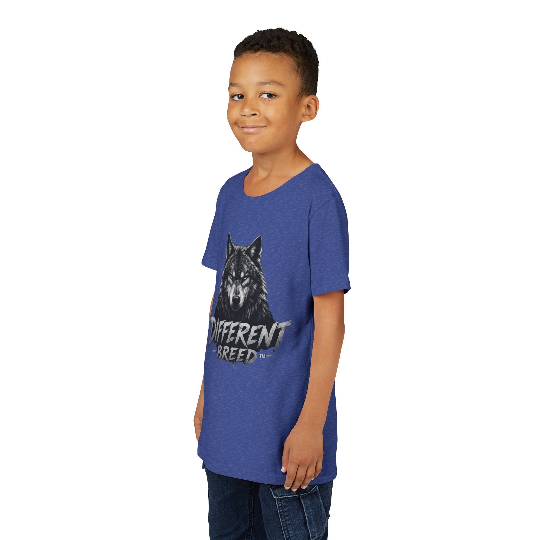 Youth Tee - 'Different Breed' Wolf Graphic Kids T-Shirt