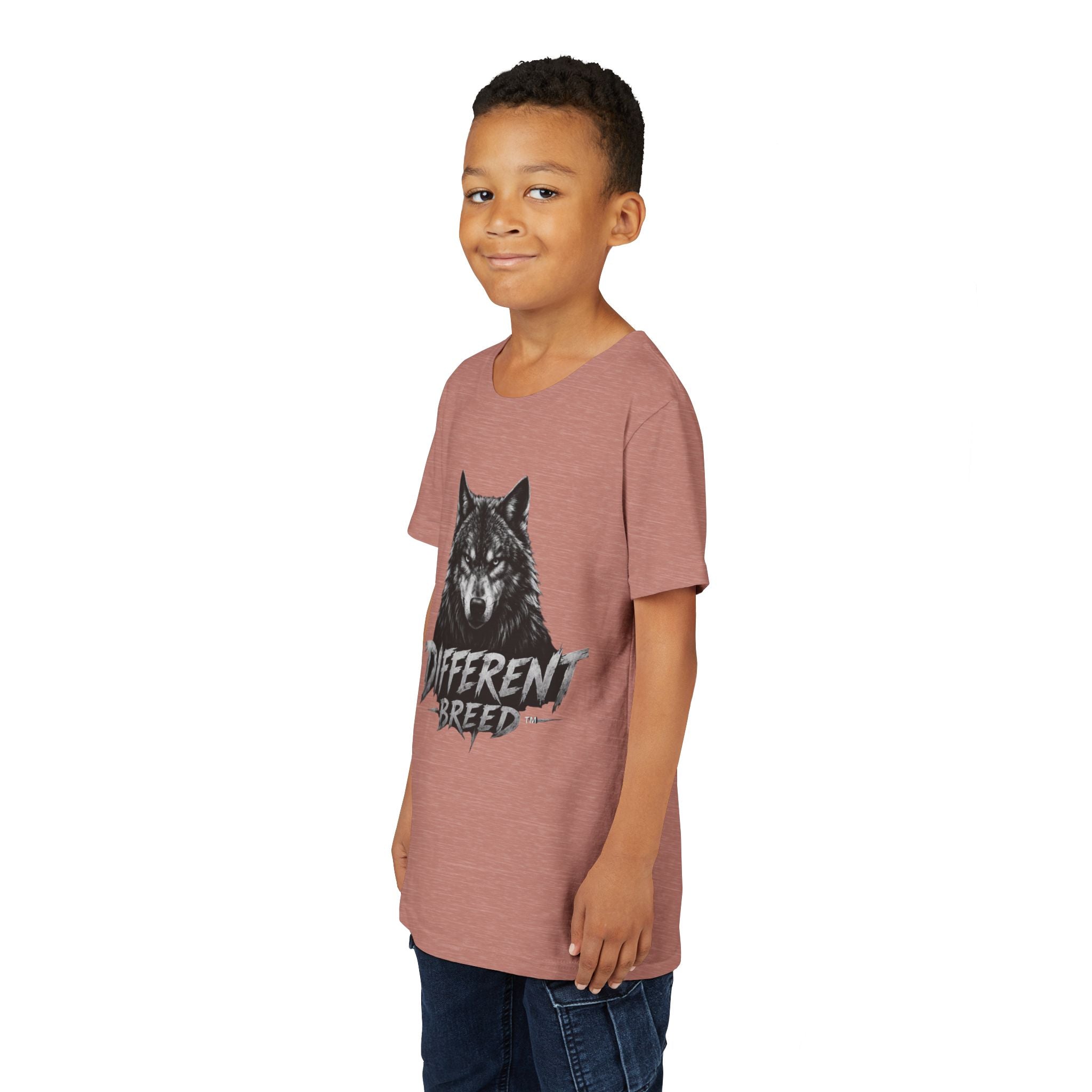 Youth Tee - 'Different Breed' Wolf Graphic Kids T-Shirt